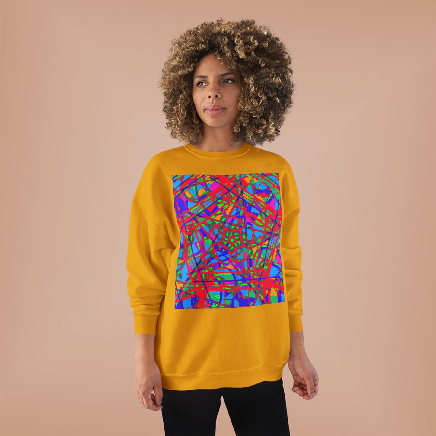 Vibrant Eco-Friendly Crewneck Sweatshirt - Bright Multicolor Design