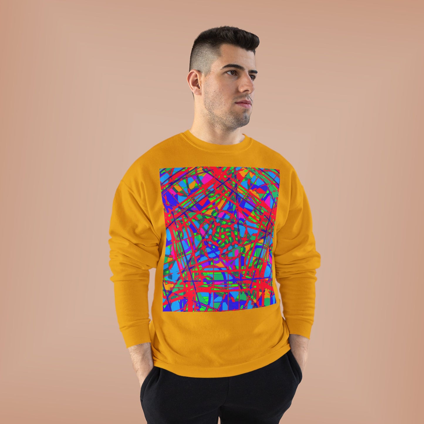 Vibrant Eco-Friendly Crewneck Sweatshirt - Bright Multicolor Design