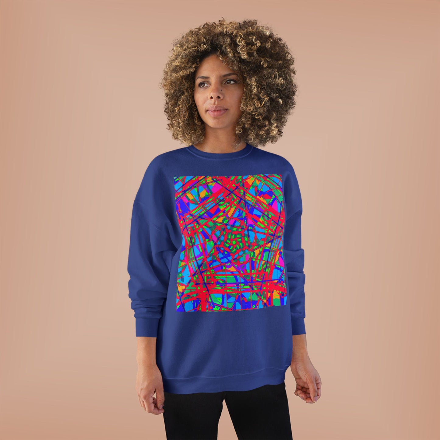 Vibrant Eco-Friendly Crewneck Sweatshirt - Bright Multicolor Design