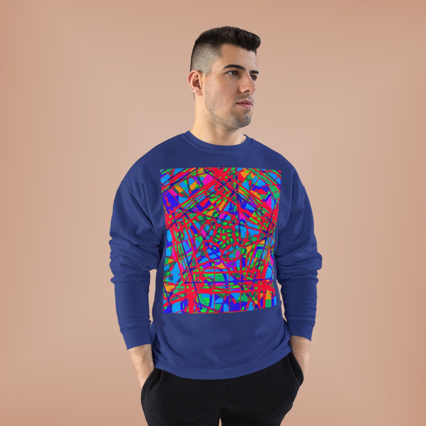 Vibrant Eco-Friendly Crewneck Sweatshirt - Bright Multicolor Design