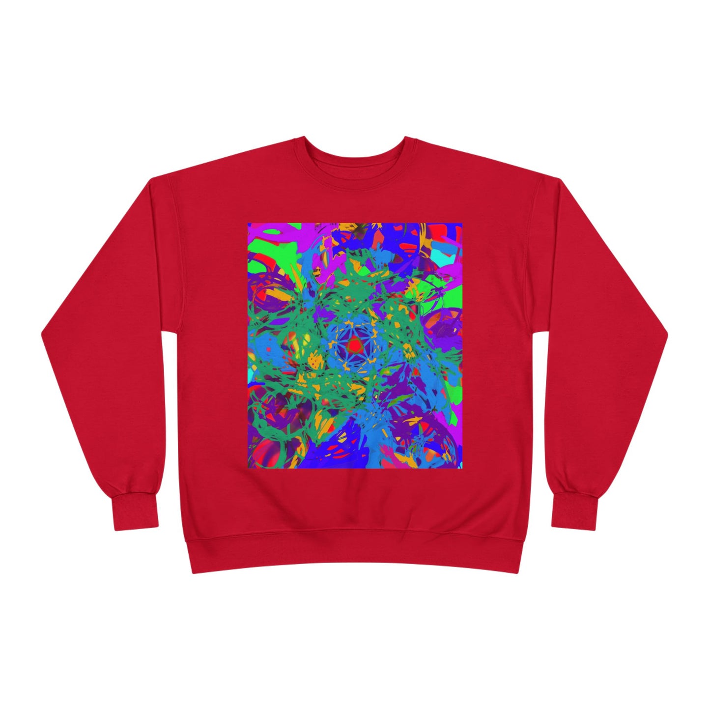 Vivid Abstract Graphic Unisex EcoSmart® Crewneck Sweatshirt