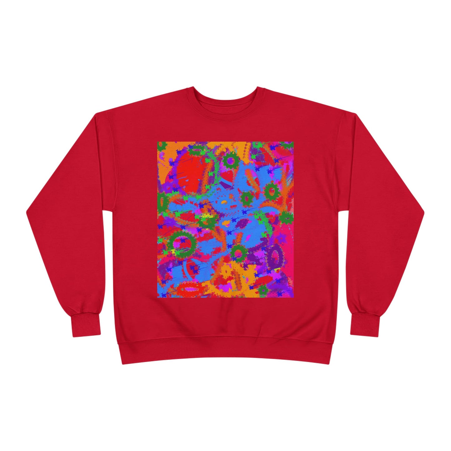 Vibrant Eco-Friendly Crewneck Sweatshirt - Bright Multicolor Design