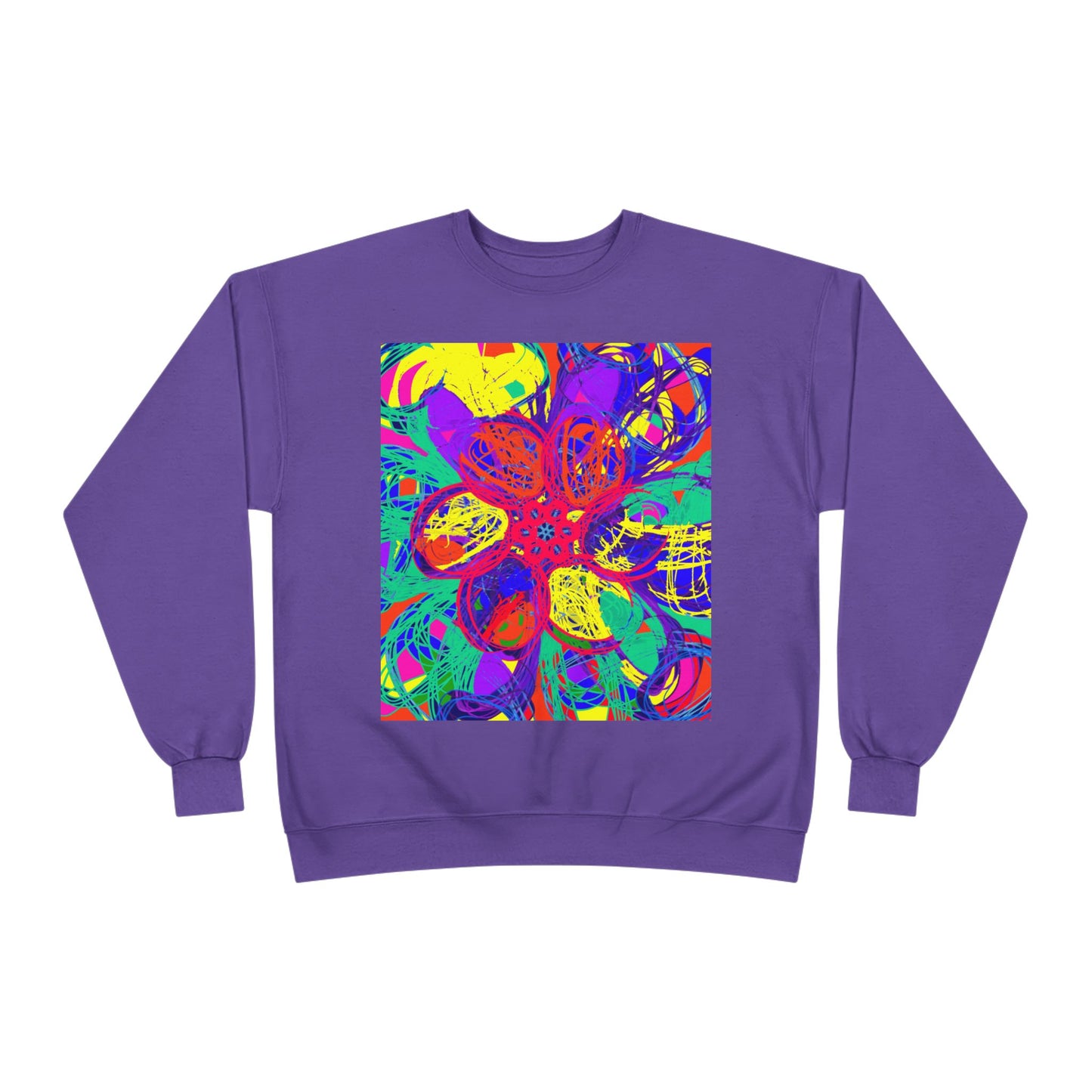 Vibrant Colorful Graphic Unisex EcoSmart® Crewneck Sweatshirt