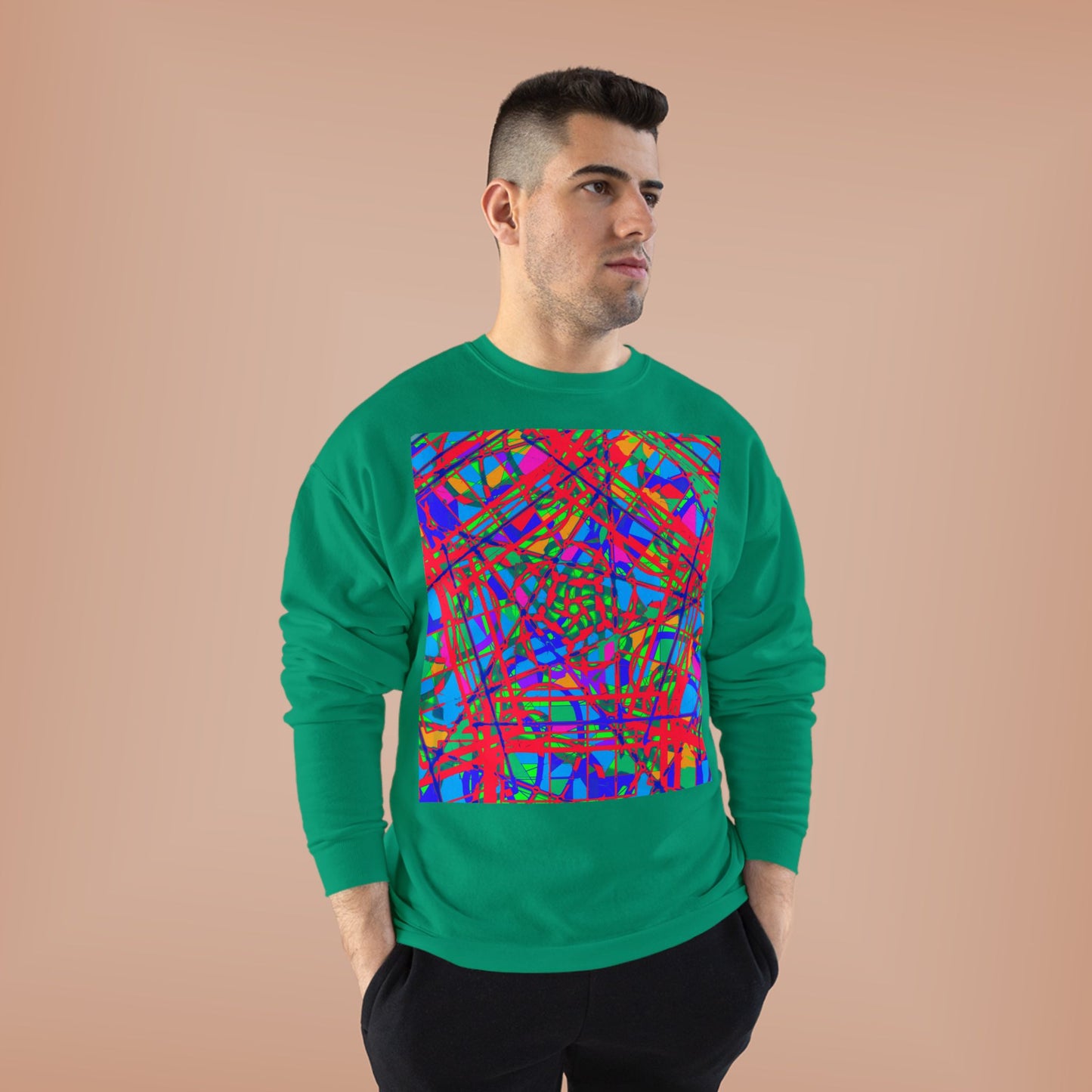 Vibrant Eco-Friendly Crewneck Sweatshirt - Bright Multicolor Design