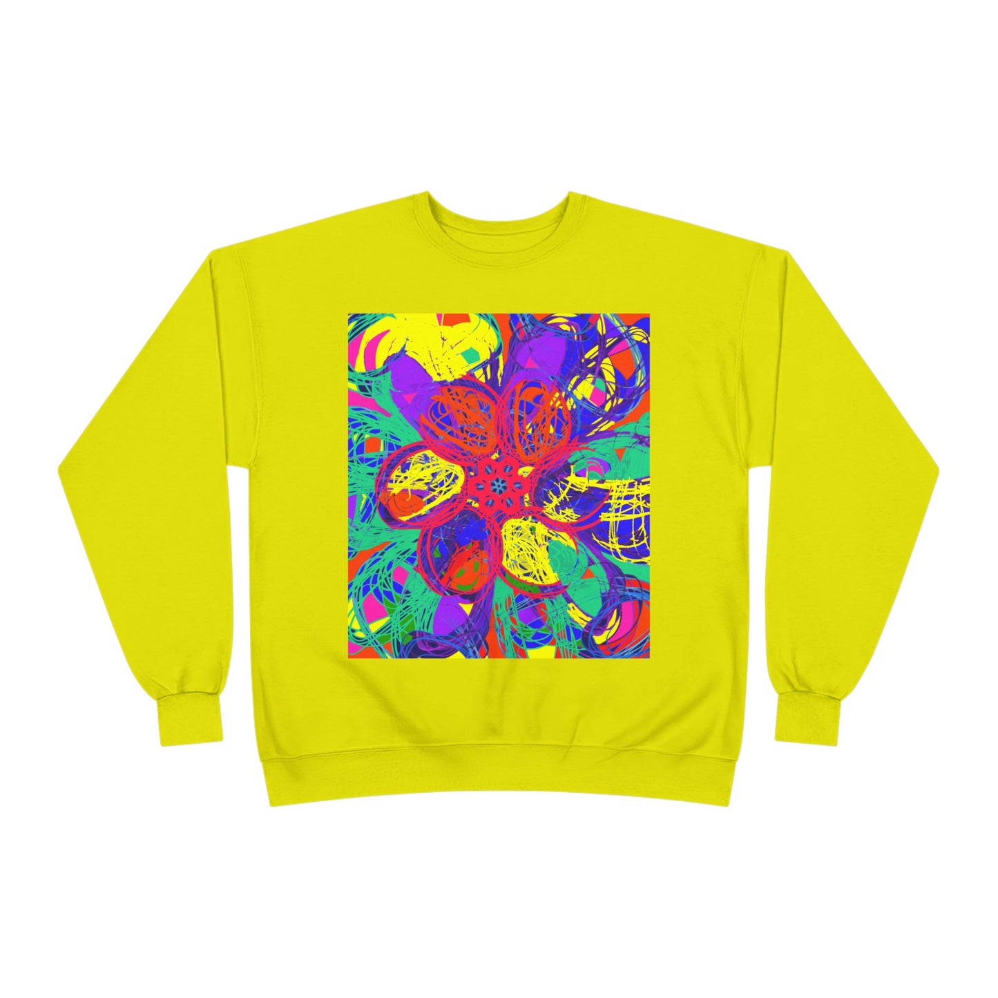 Vibrant Colorful Graphic Unisex EcoSmart® Crewneck Sweatshirt