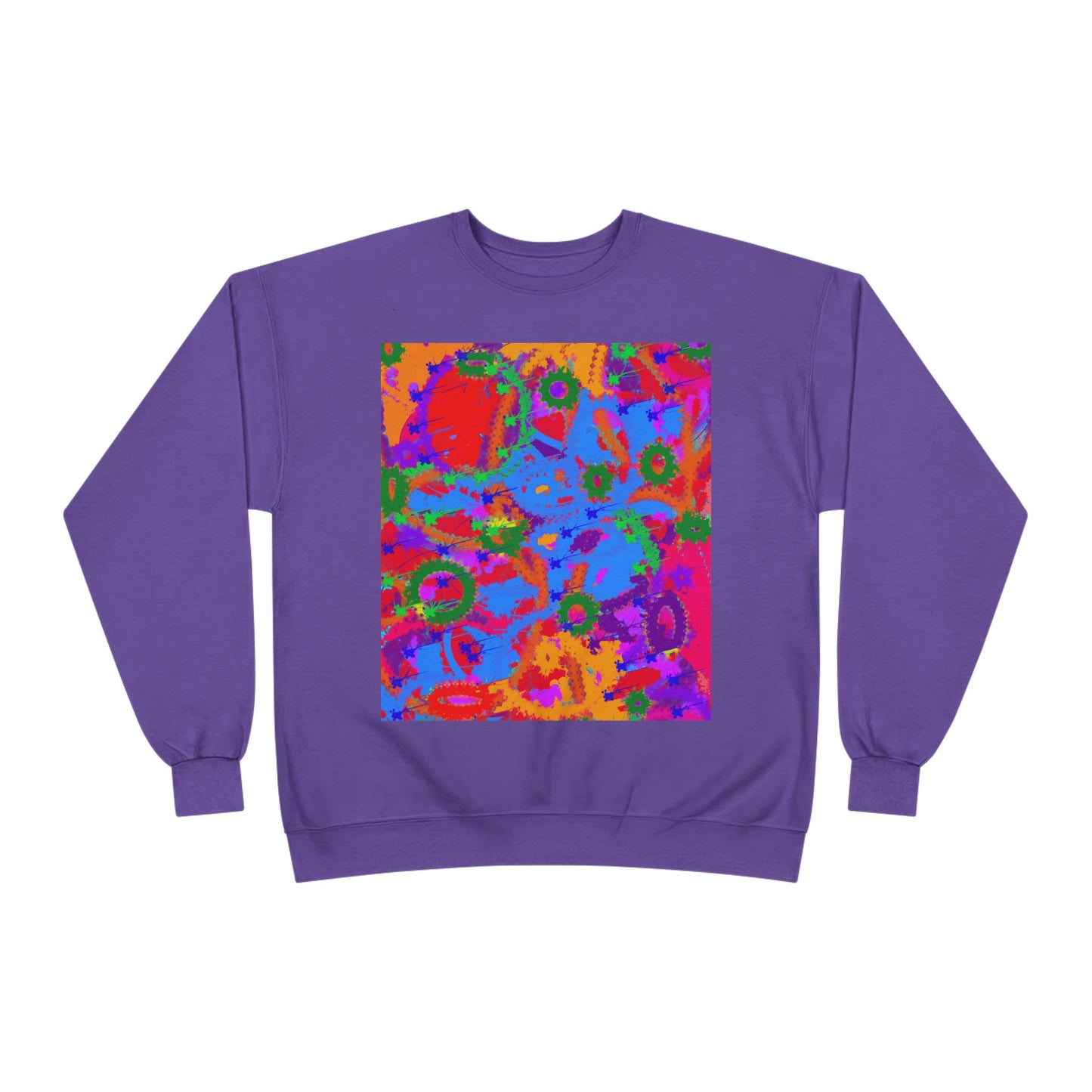 Vibrant Eco-Friendly Crewneck Sweatshirt - Bright Multicolor Design